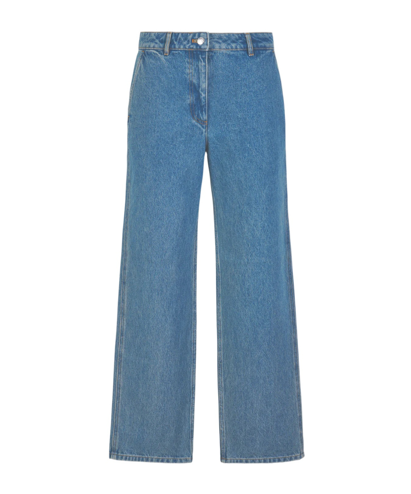 Shop Maison Kitsuné Belt-loop Jeans In Blue