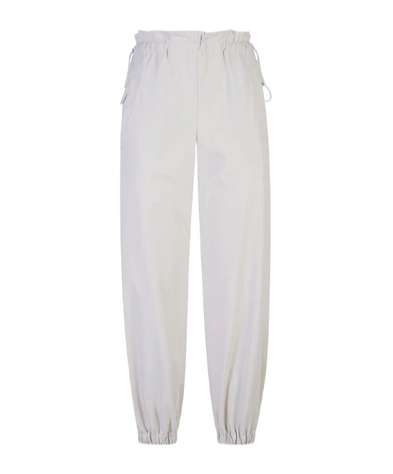 Eleventy Elastic Waist Casual Pants In White
