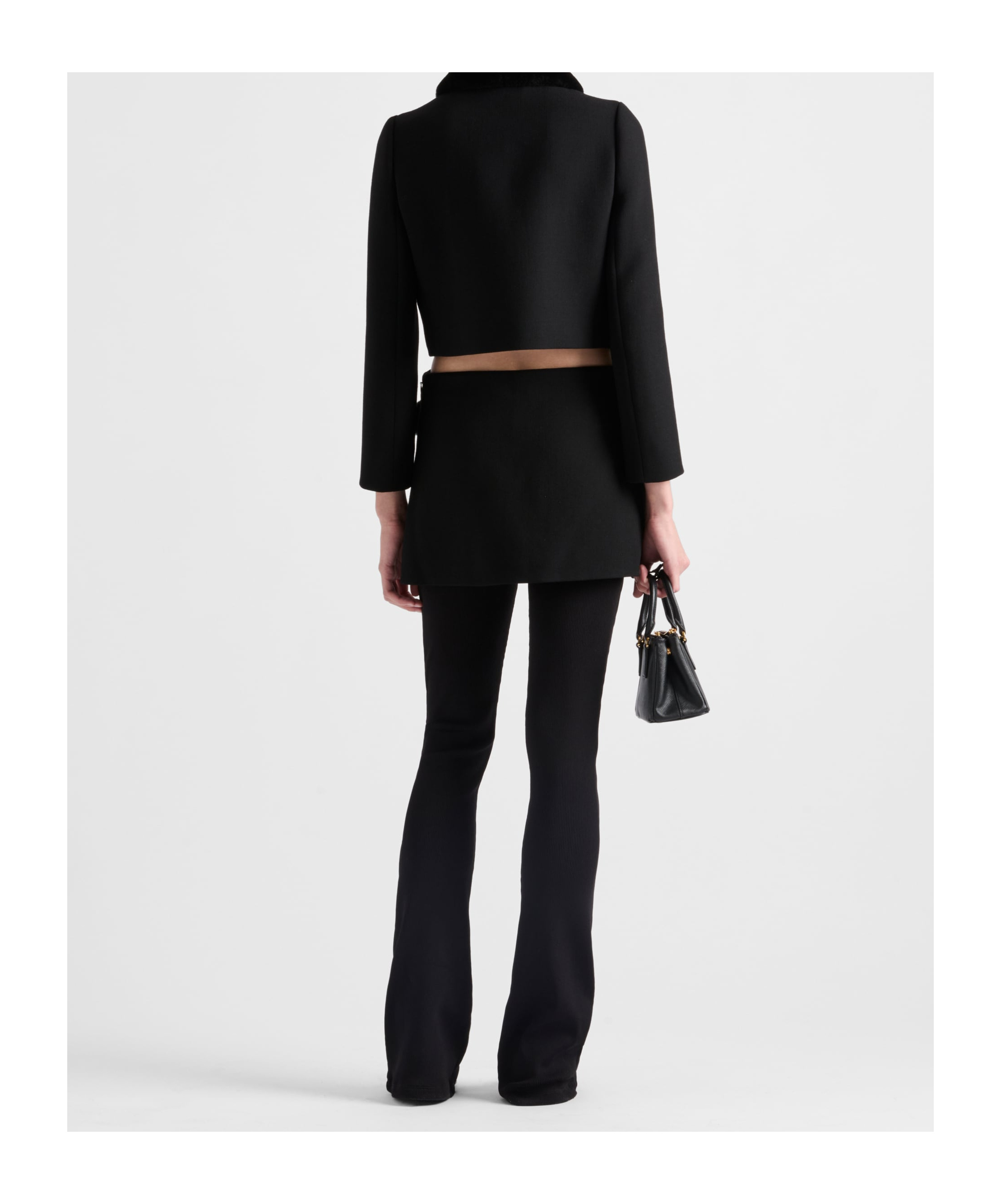 Prada A-line Mini Skirt In Black