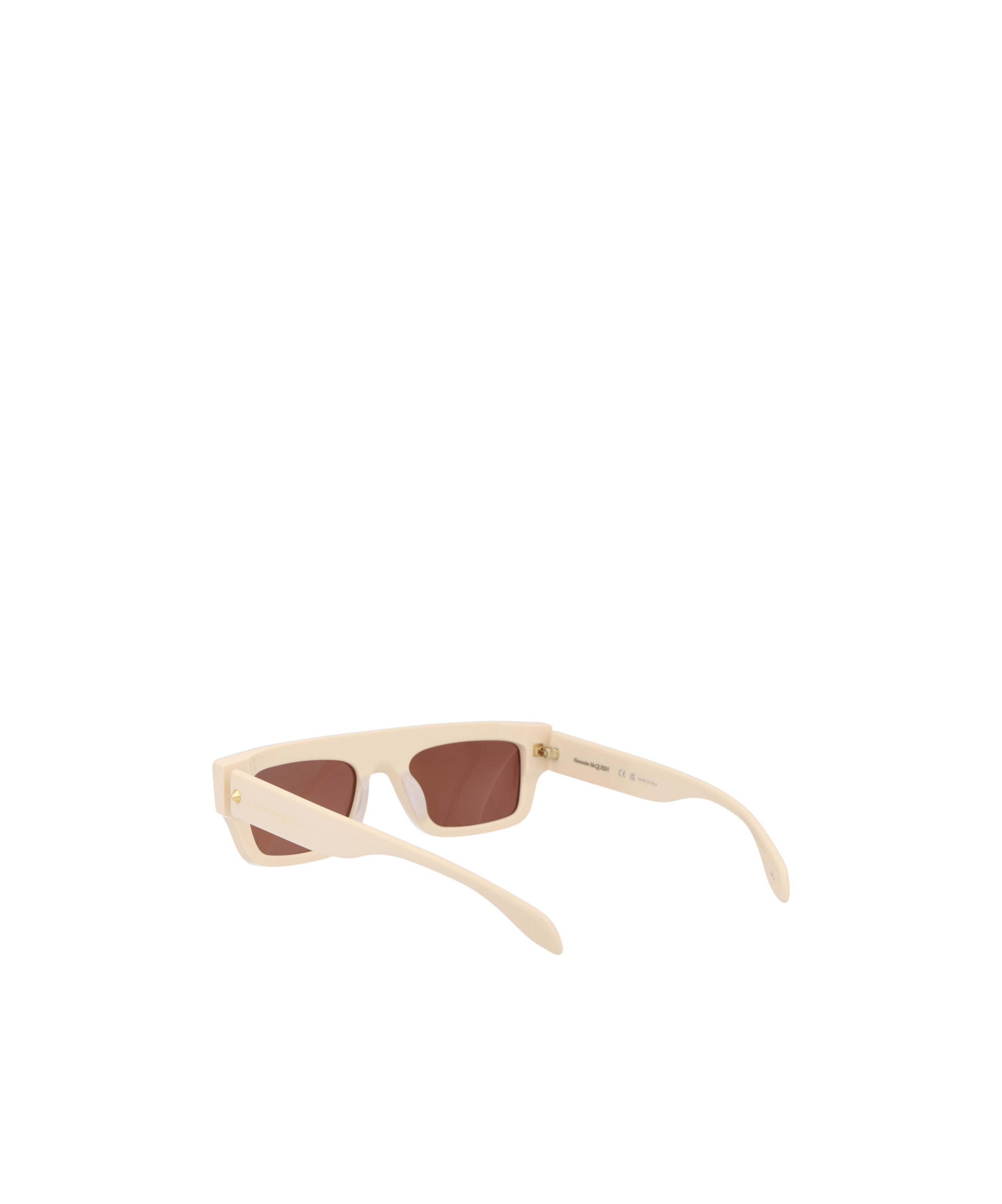 Alexander Mcqueen Rectangle-frame Sunglasses In Brown