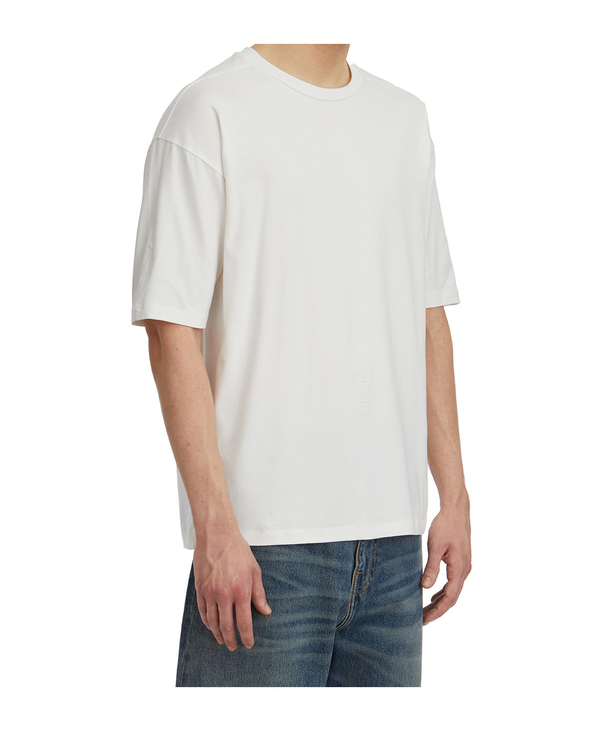 Thom Krom T-shirt In Cotone Con Stampa In White