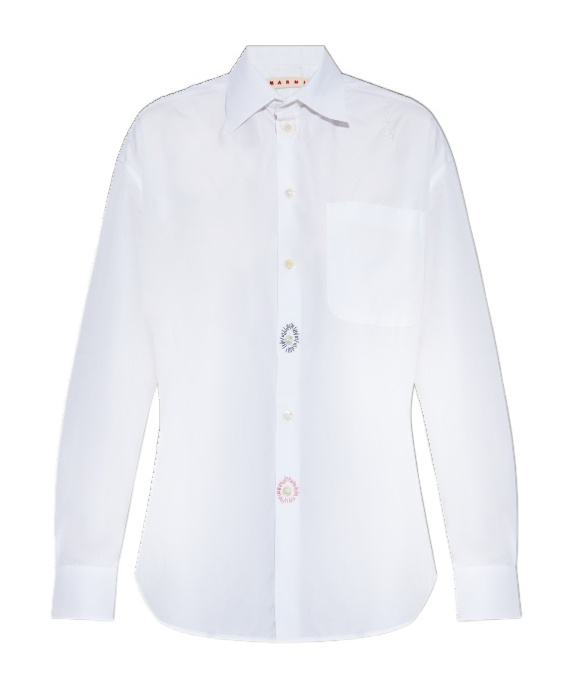 Marni Long Sleeve Shirt In White