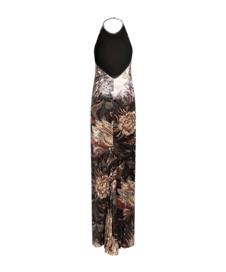 Shop Etro Printed Chenille Dress In Black