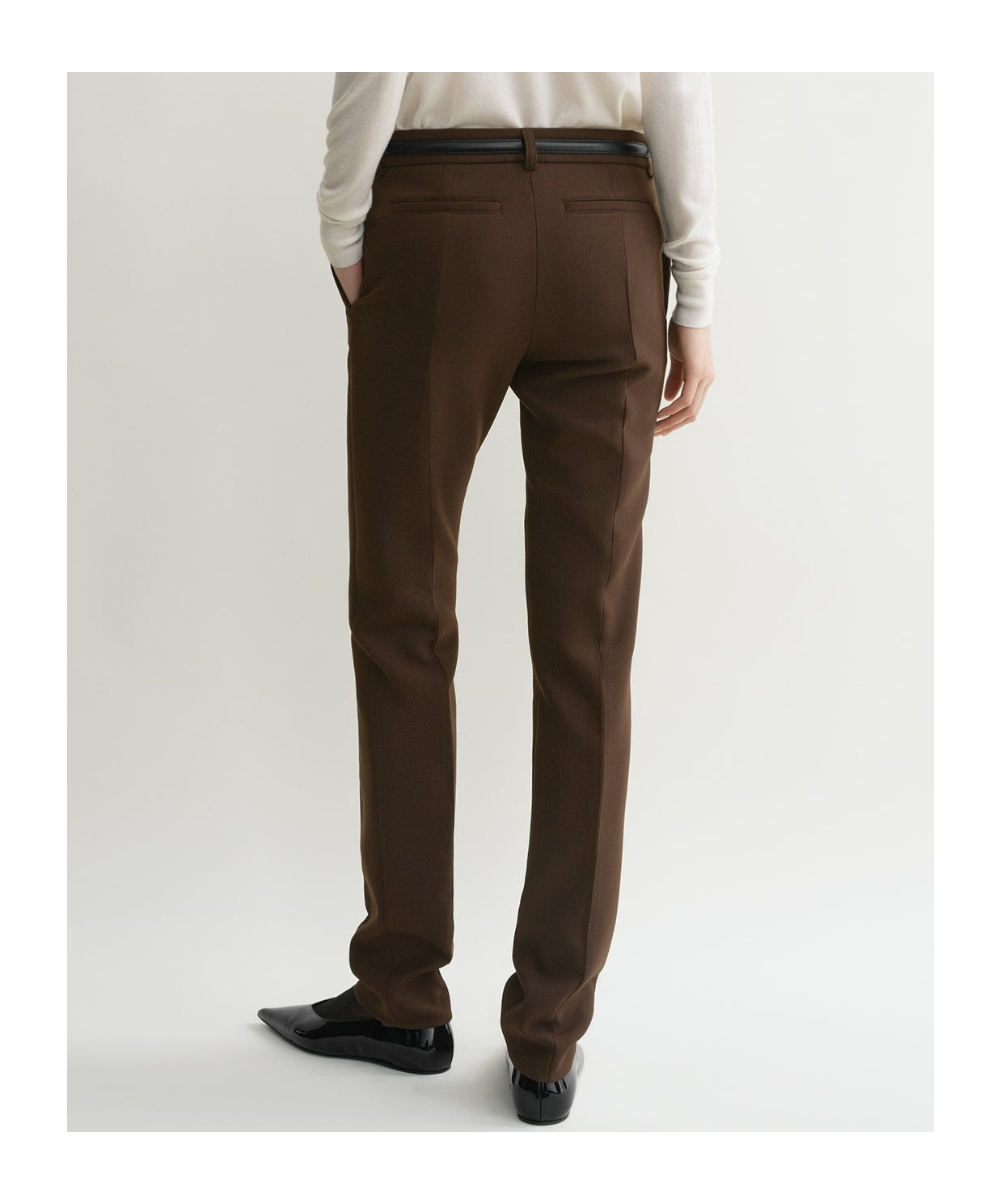 Shop Totême Low-waist Slim Trousers In Brown