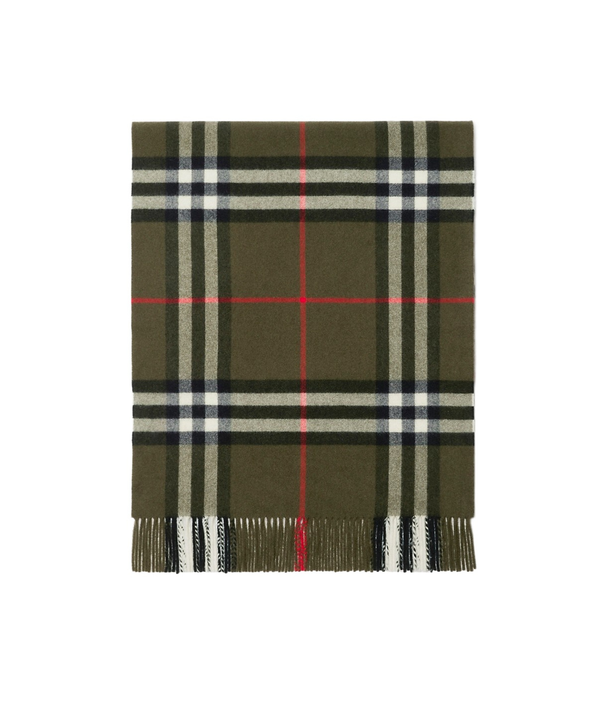 Burberry Check-print Fringed Cashmere Scarf In Brown