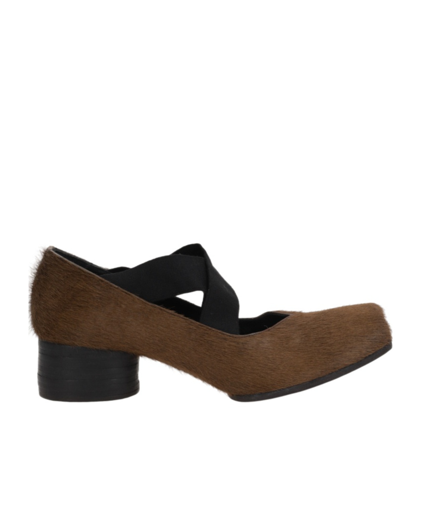 Uma Wang Square-toed Ballet Shoes In Brown