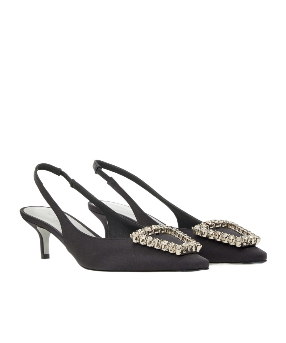 Shop Roberto Festa Pointed High-heeled Sandals In Black