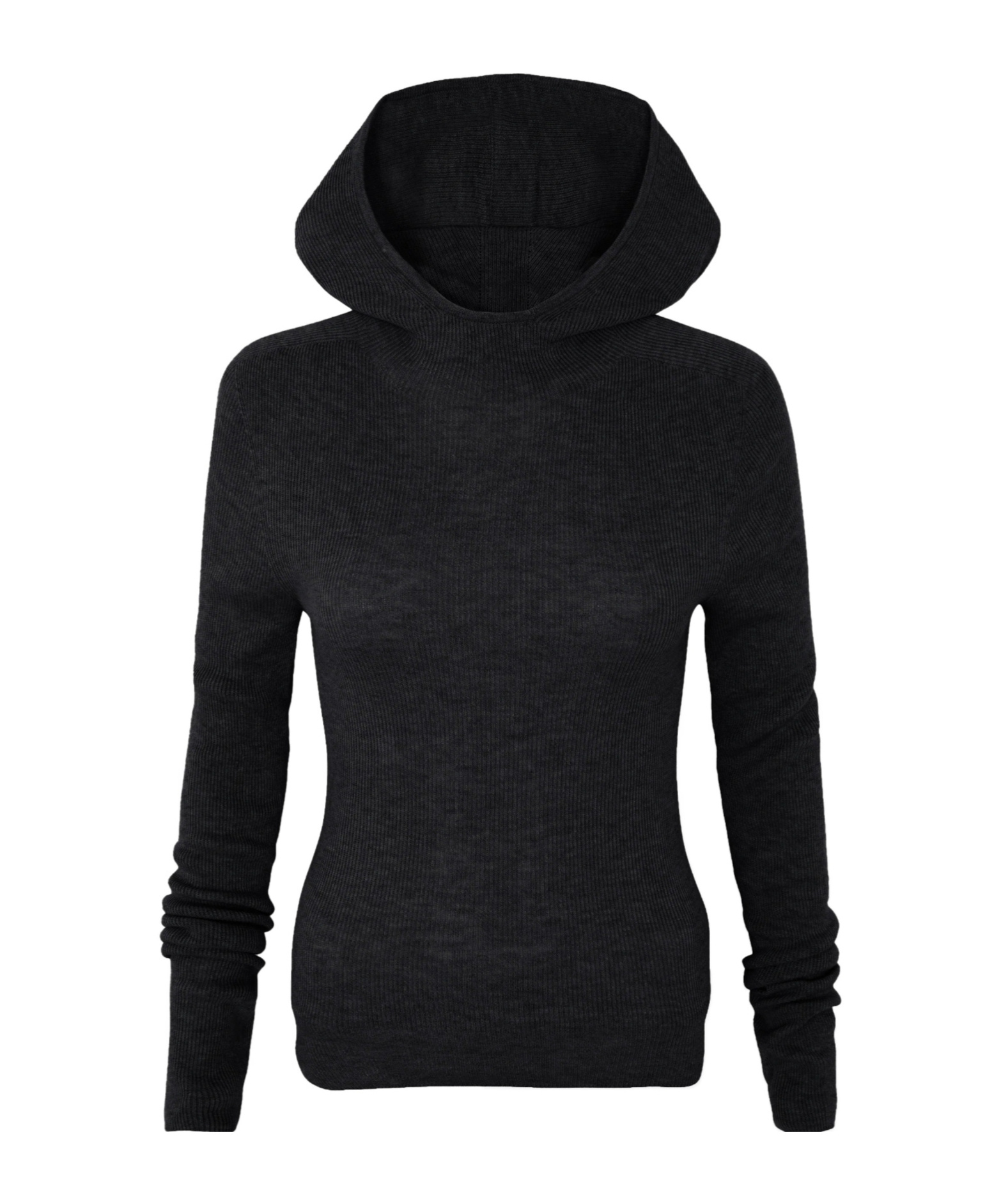 Shop The Frankie Shop Danae Hooded Knit Top - Black