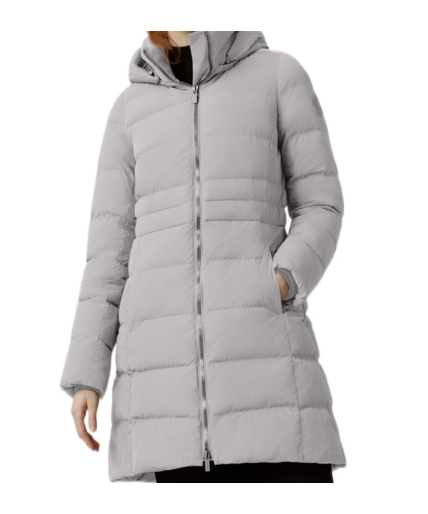 Canada Goose Aurora Hooded Parka Coat In Gray