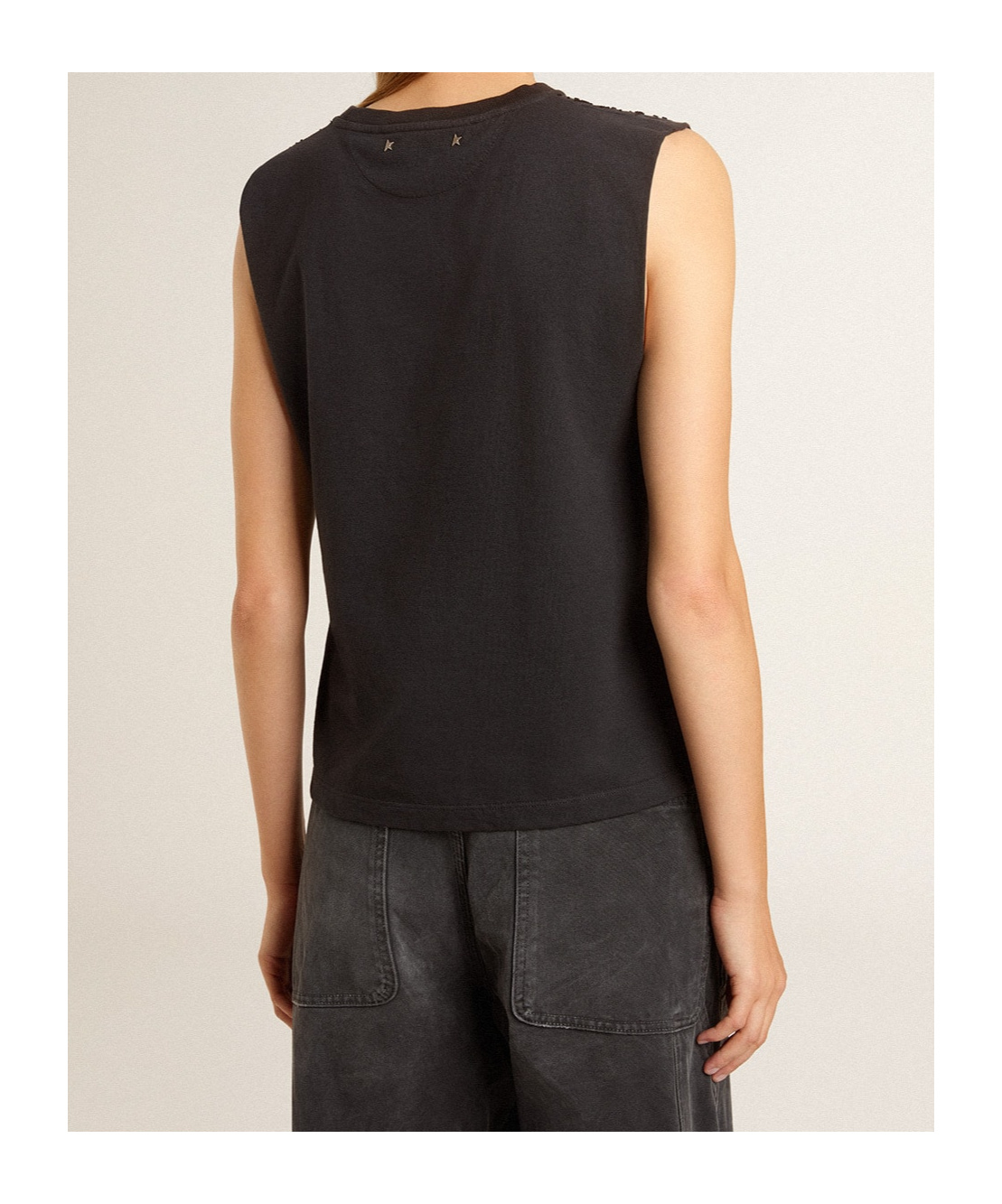 Golden Goose Sleeveless T-shirt In Black
