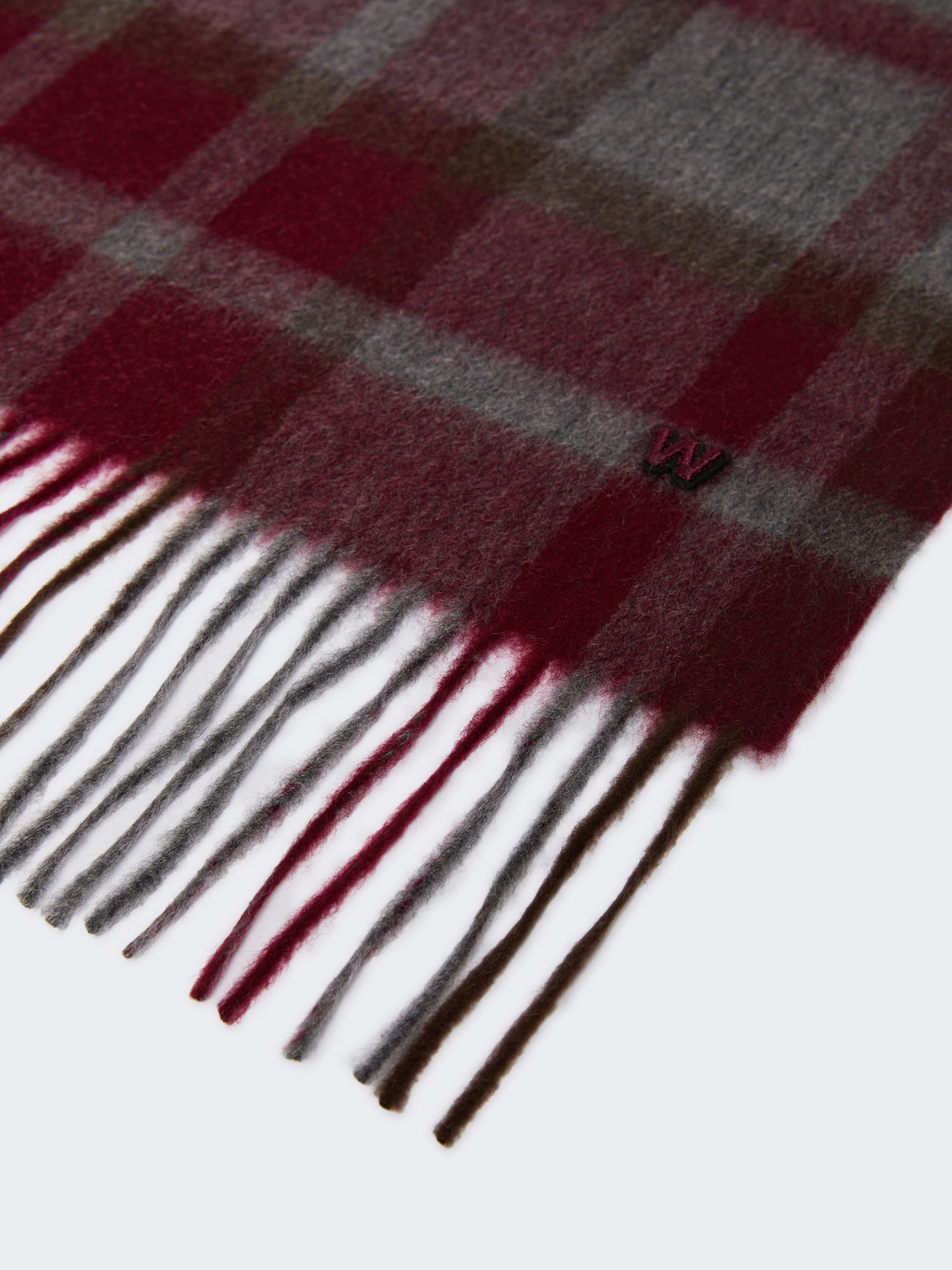 Weekend Max Mara Fringed Scarf In Burgundy
