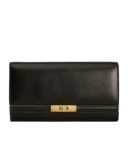 Dolce & Gabbana Marlene Grained Leather Clutch Bag In Black