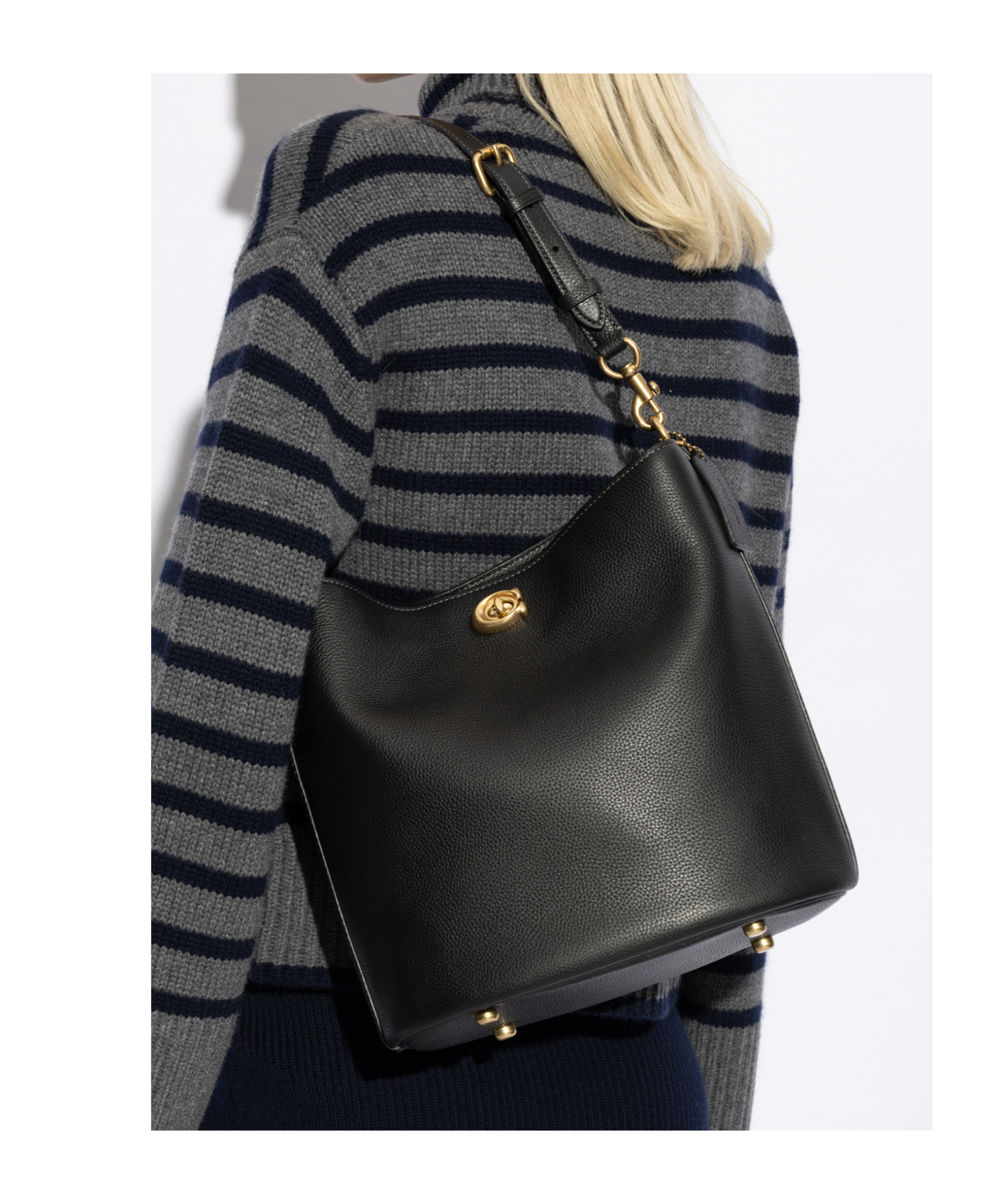 Coach Willow B Logo Detailed Tote Bag In Black