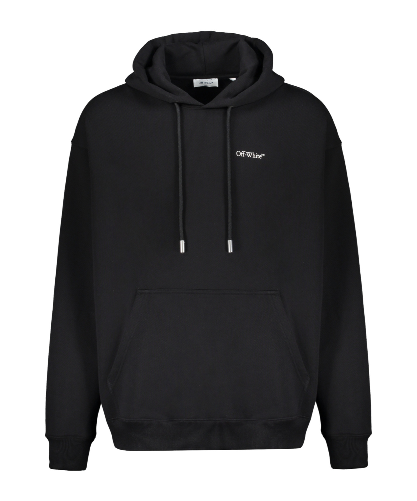 Off-white Vanish Arrow Printed French Cotton-terry Hoodie In Black