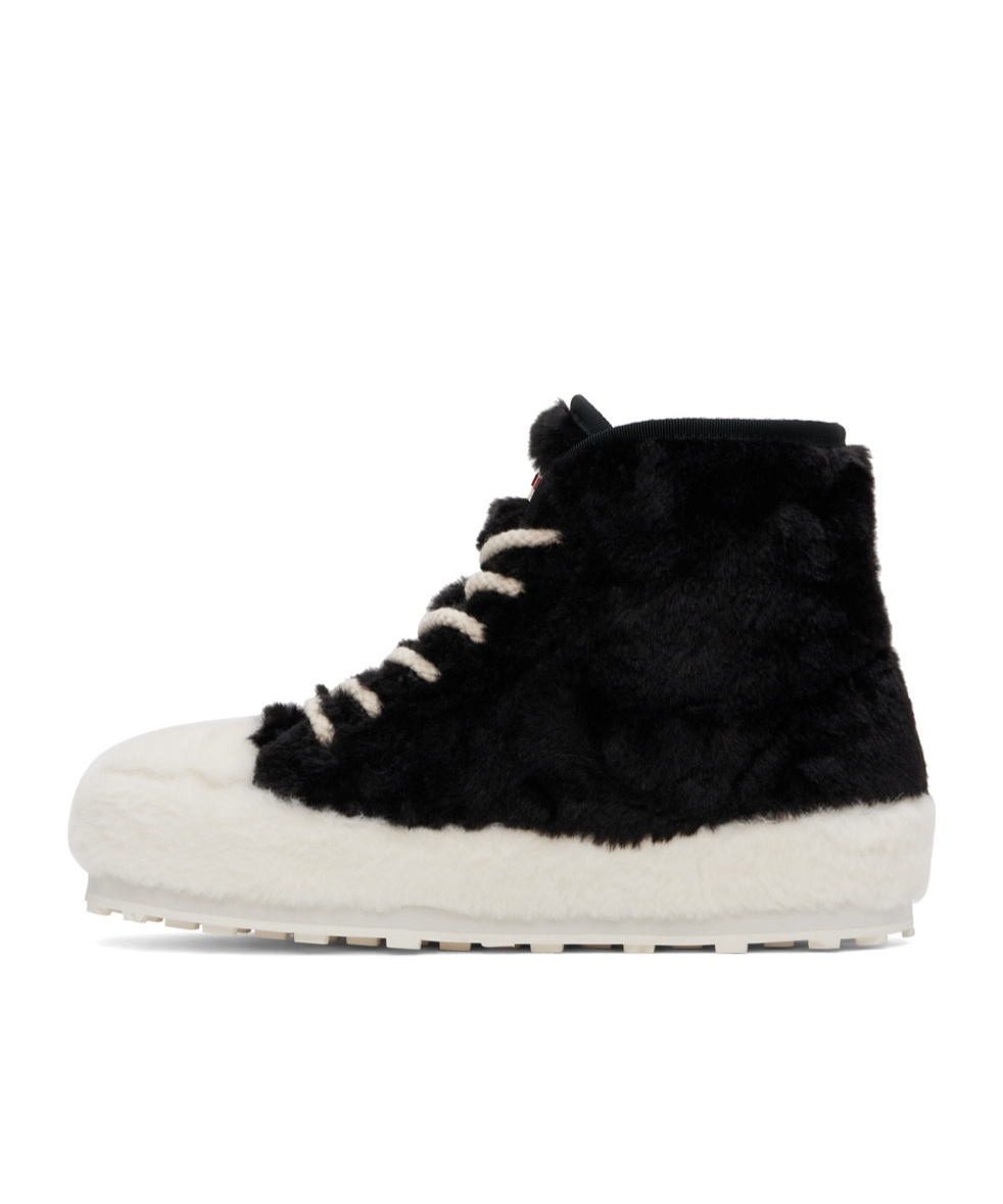 Marni Teddy Tennis Lace-up Trainers In Black