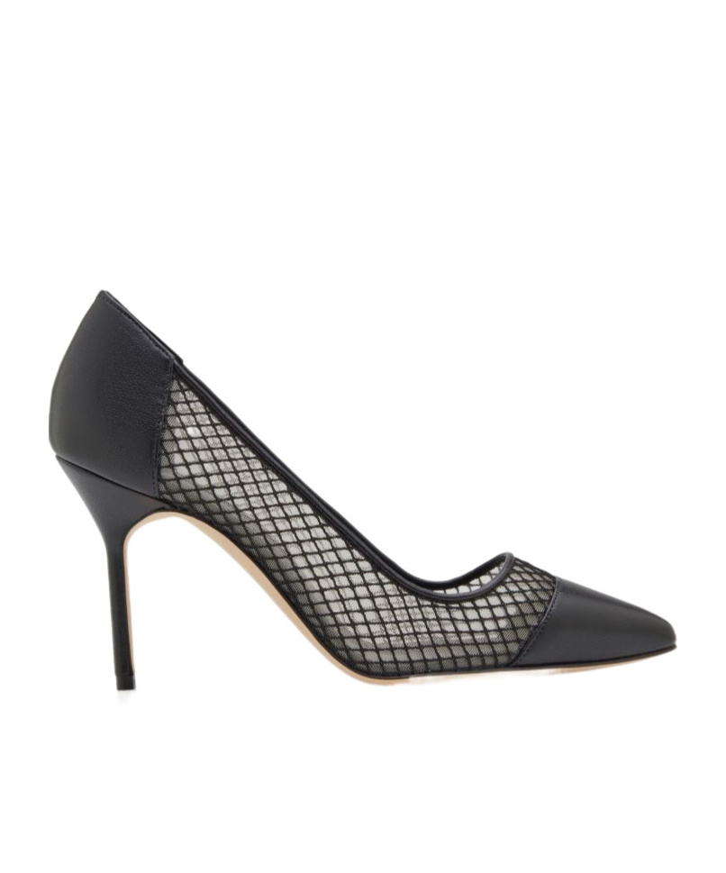 Manolo Blahnik Capcourme 90 Nappa Leather Pumps In Black