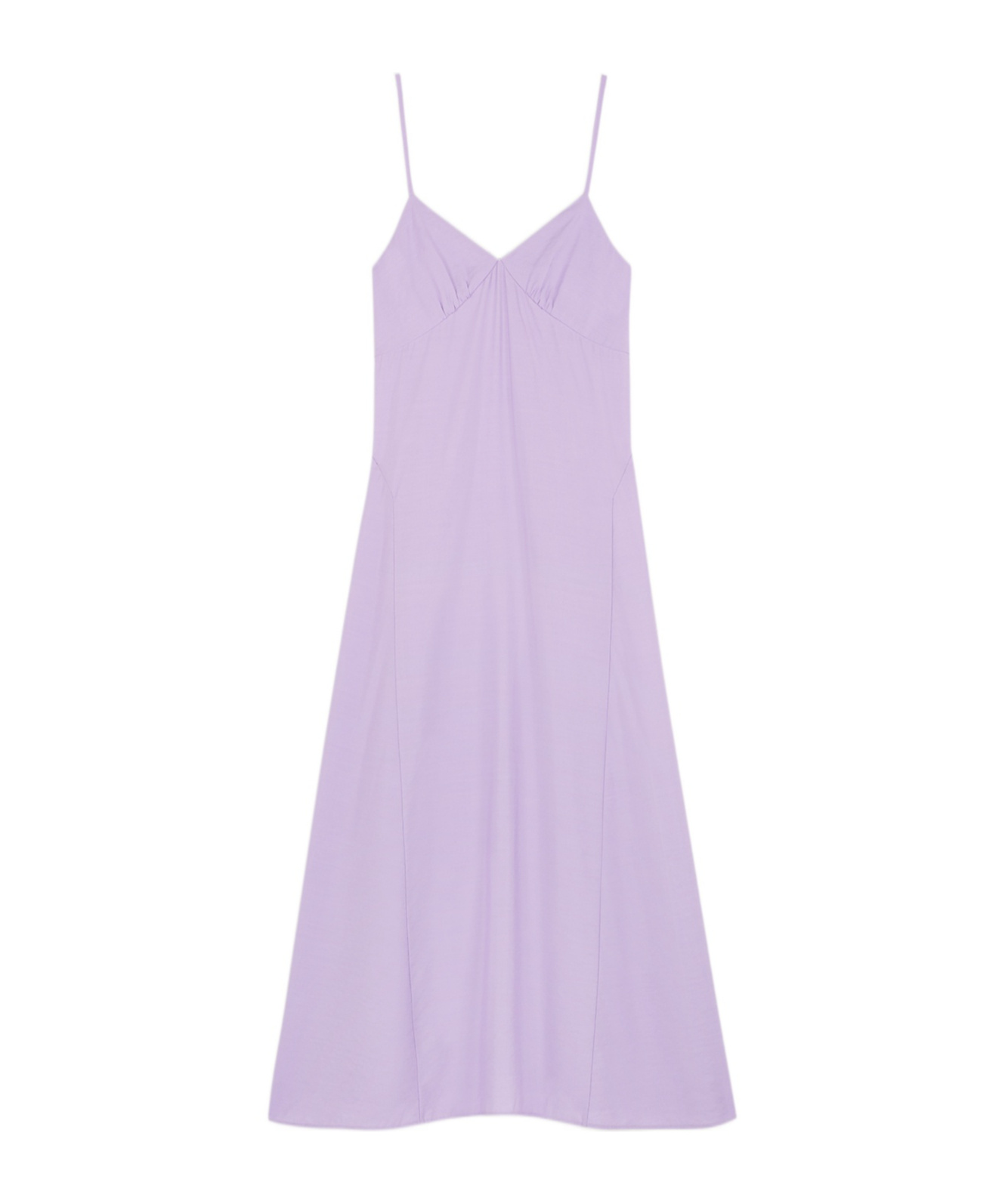 Shop Maison Kitsuné Sleeveless Flared Dress In Purple