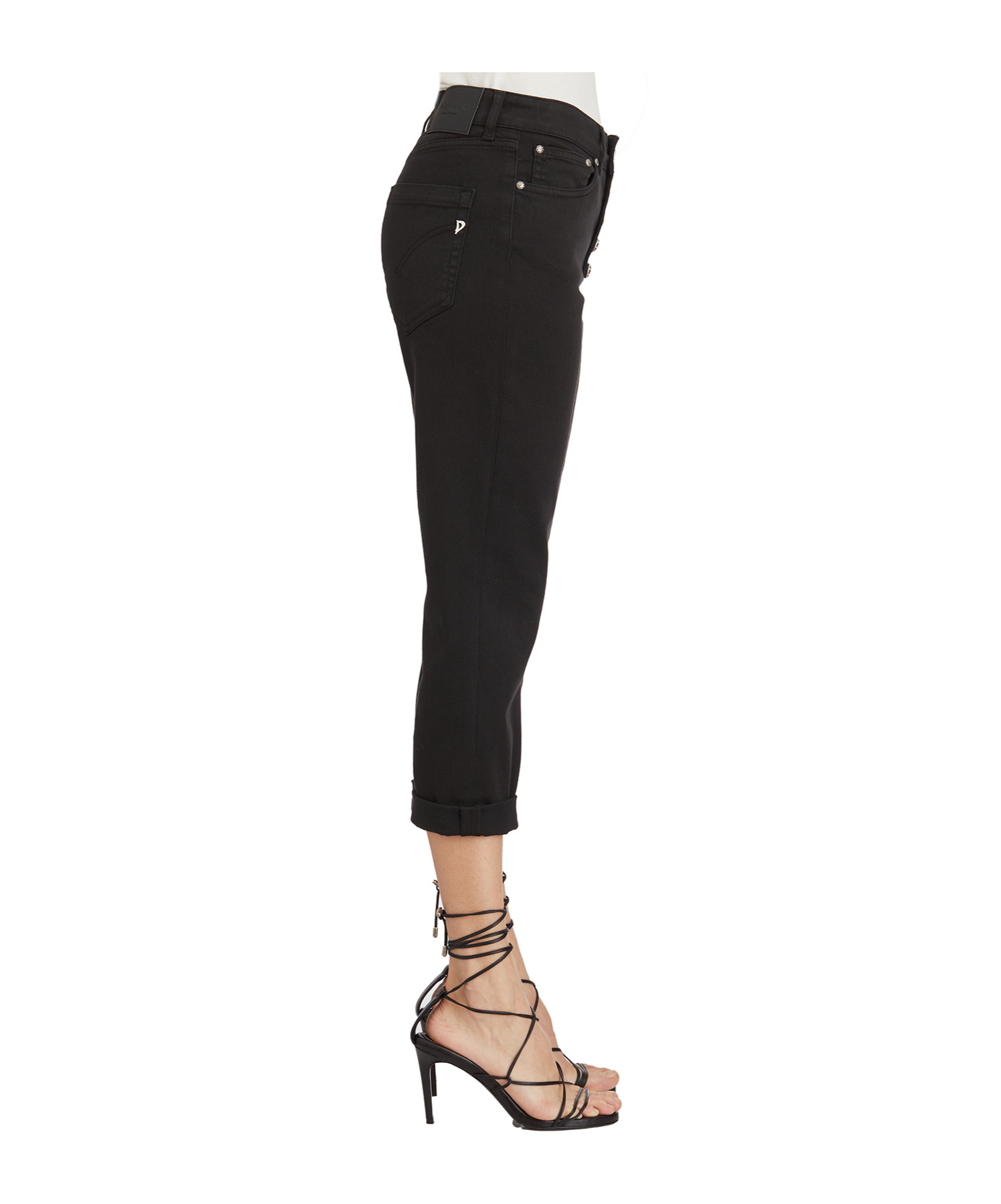 Dondup Button-front Slacks In Black