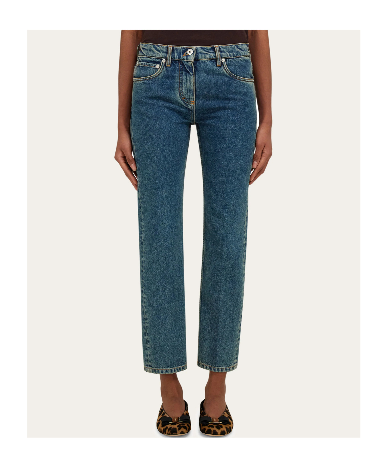 Ferragamo Slim Fit Jeans In Blue