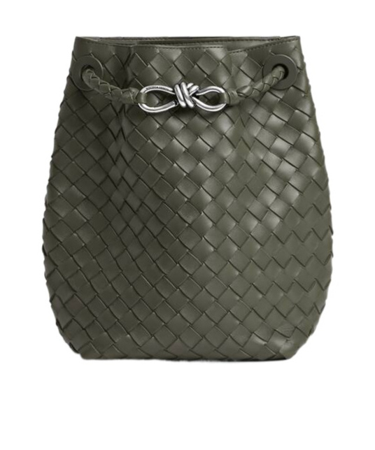 Bottega Veneta Small Andiamo Bucket In Green