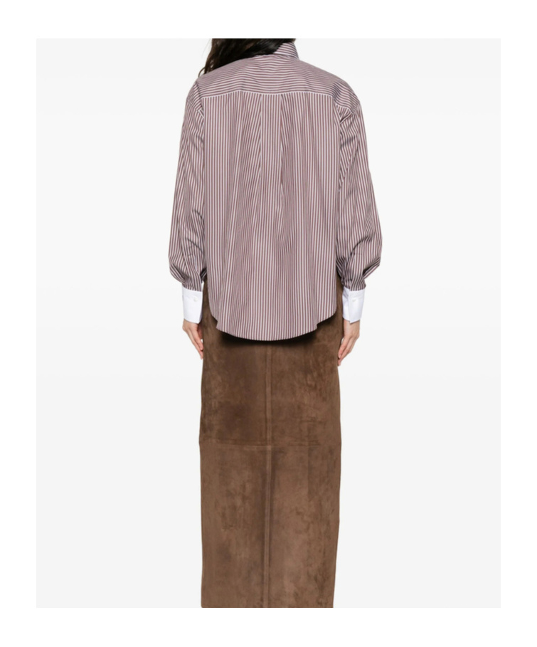 Brunello Cucinelli Brown Shirts In Neutral