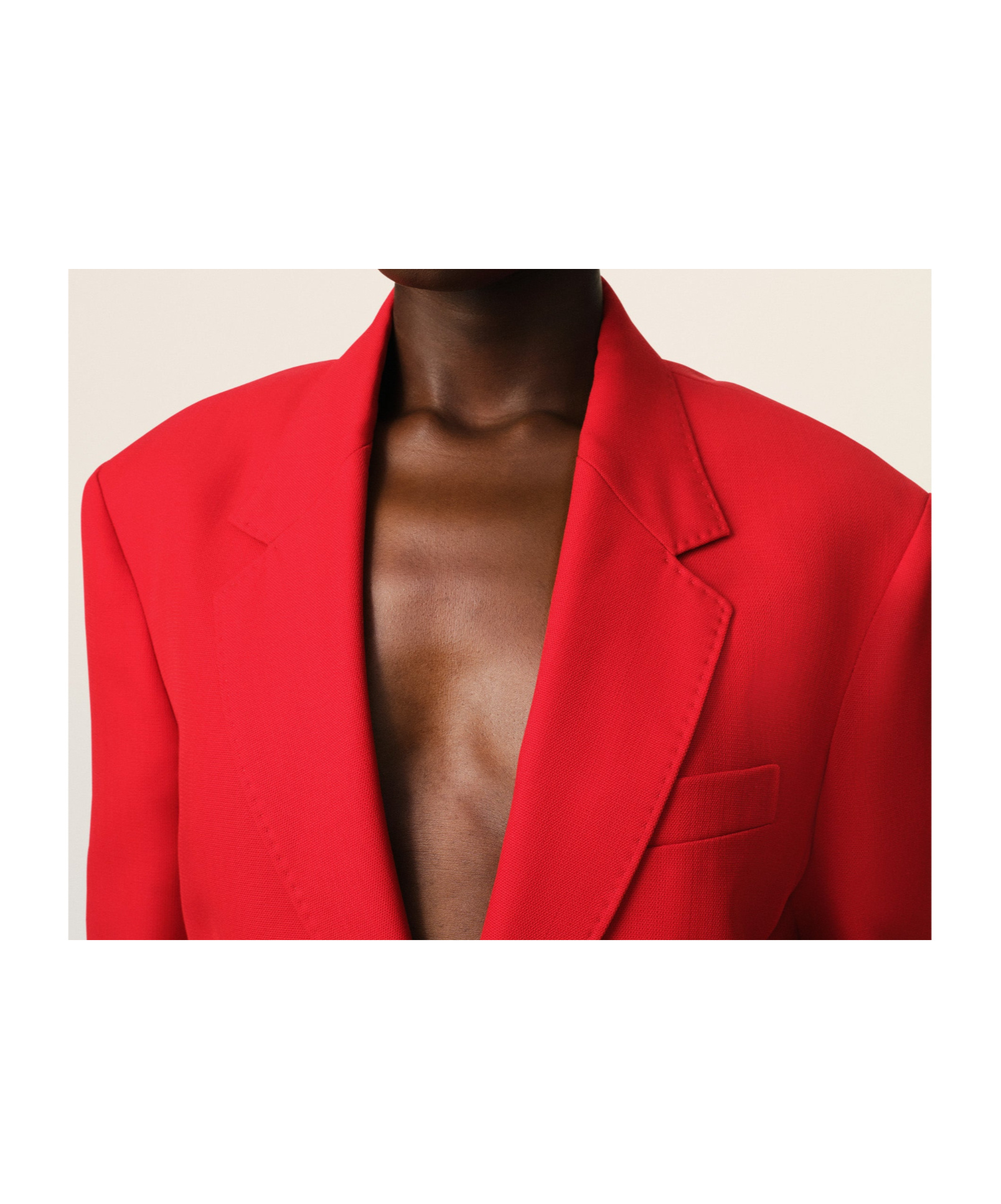 Ami Alexandre Mattiussi Lapel Long-sleeved Suit Coat In Red
