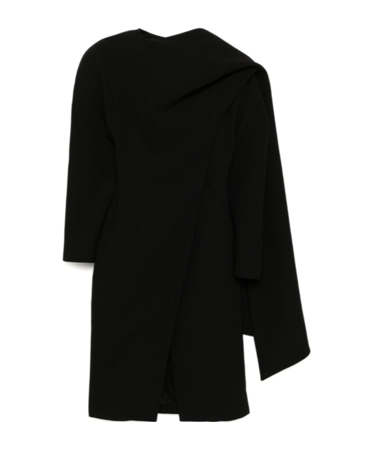 Mugler Scarf Wool Coat