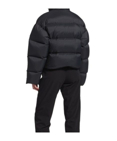 Balenciaga Logo Down Jacket In Black