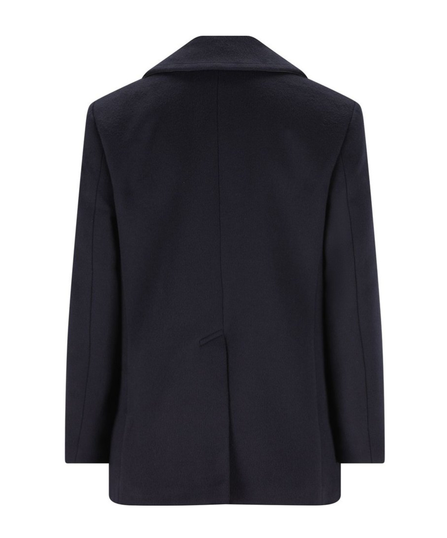 Givenchy Double-breasted Coat Featuring Front Pockets In Black