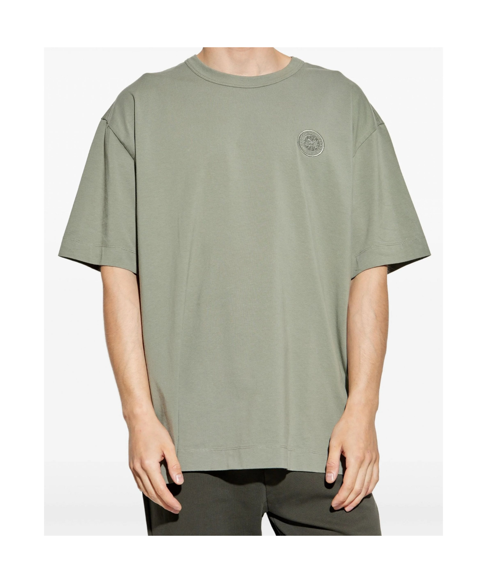 Canada Goose Arctic Program Embroidered Cotton T-shirt In Gray