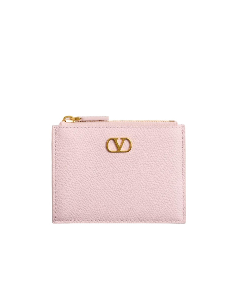 Valentino Vlogo Card Holder In Pink