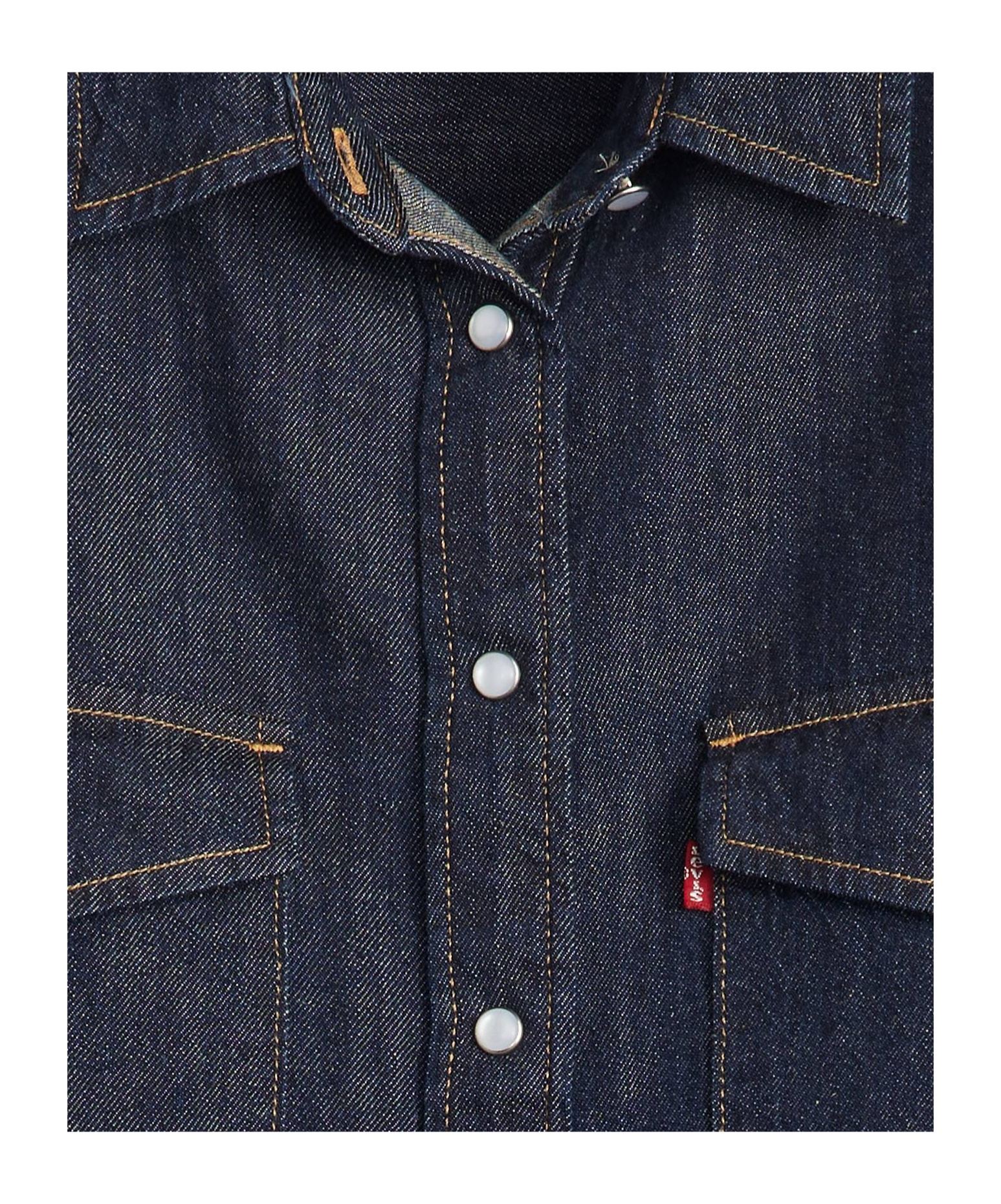 Levi's Iconic Western Linen+ Denim Shirt In Today's News - Dark Wash