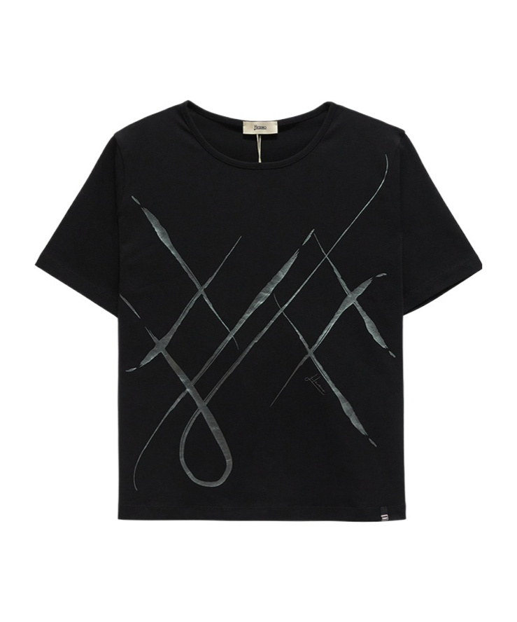 Herno Round Neck Short Sleeve T-shirt In Black