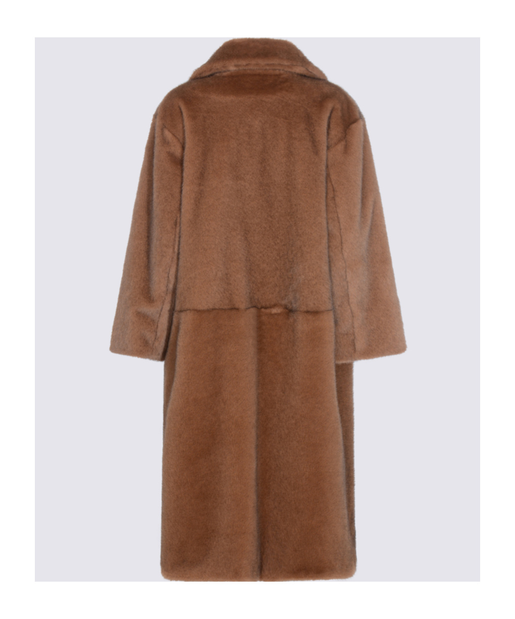 Antonelli Brown Tailored Coat With Structured Fit In Brown