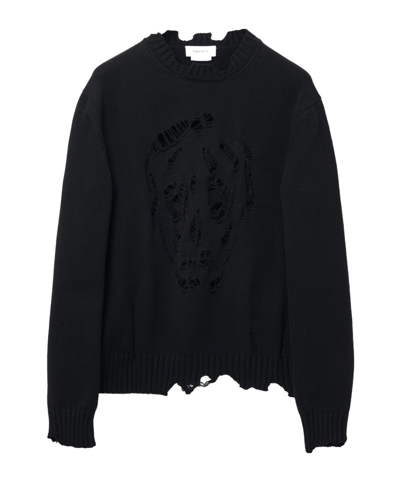 Alexander Mcqueen 'distressed Skull Print Pul In Black