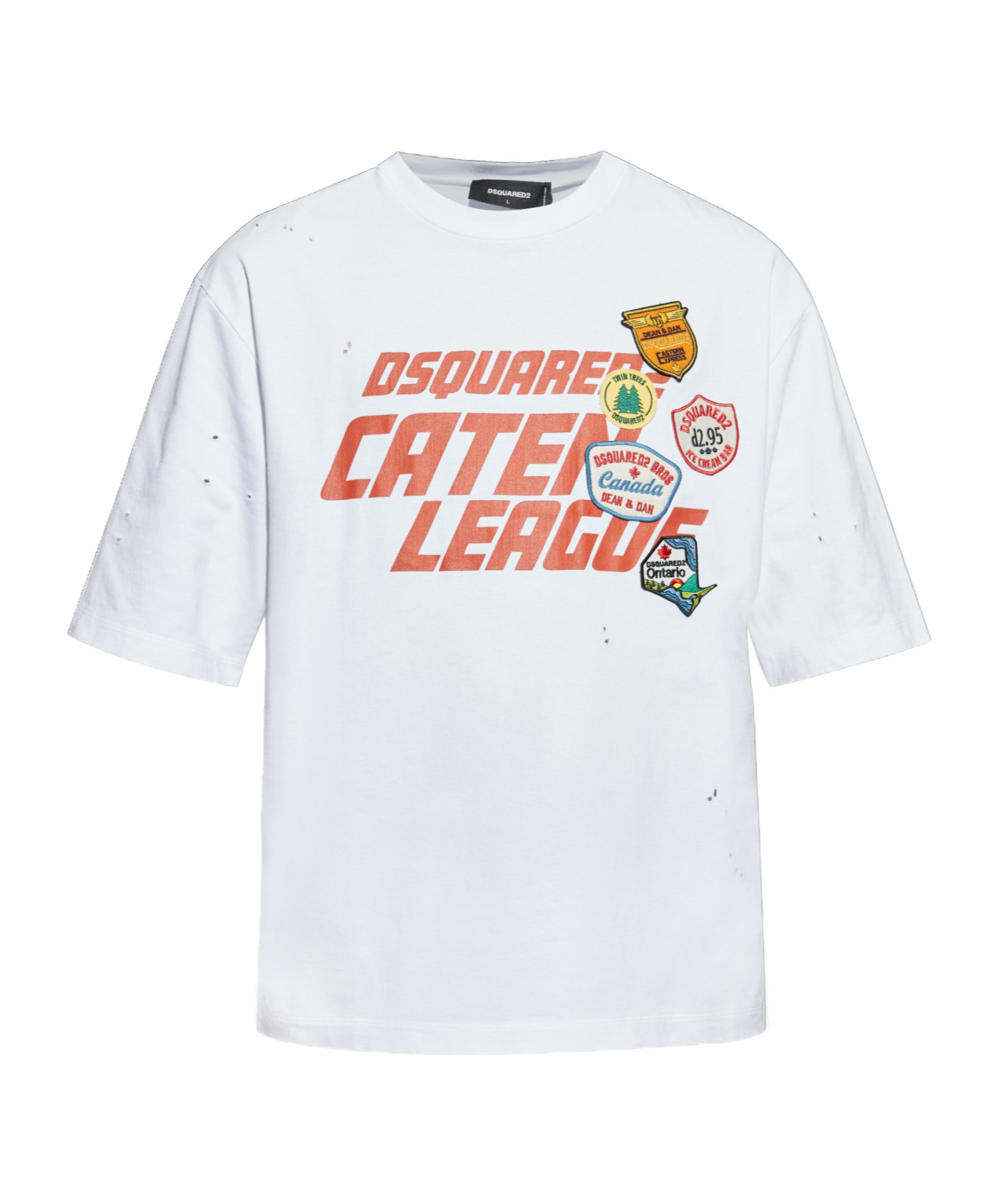 Dsquared2 Patch-detail T-shirt In White