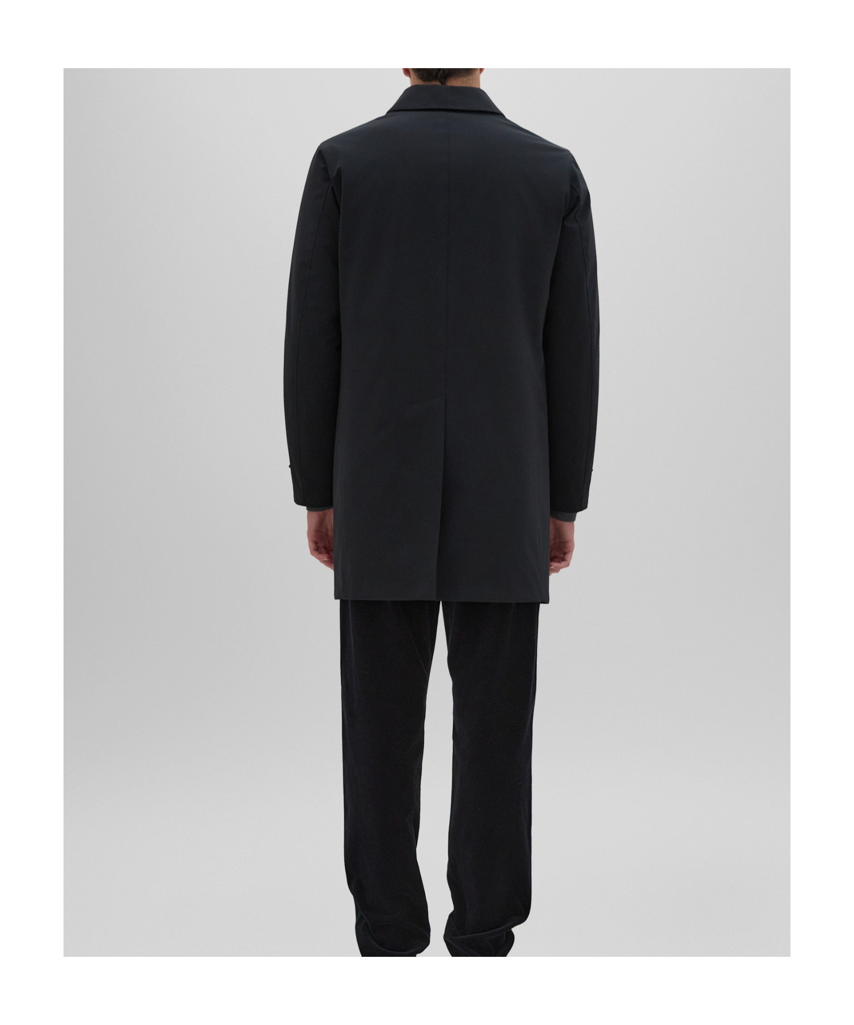 Aspesi Single-breasted Windbreaker In Black