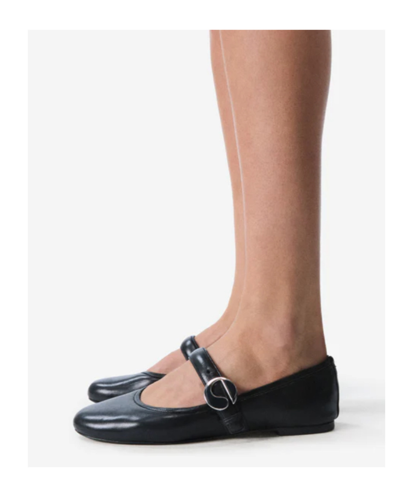 Coperni Ballerina Belt Flat Shoes In Black