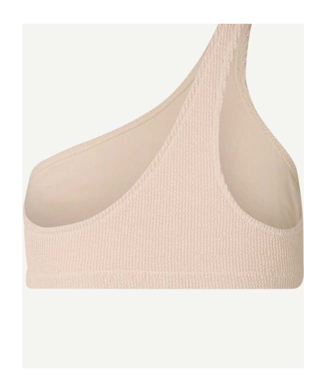 Samsoe & Samsoe Asymmetric One Shoulder Bikini Top In Neutral