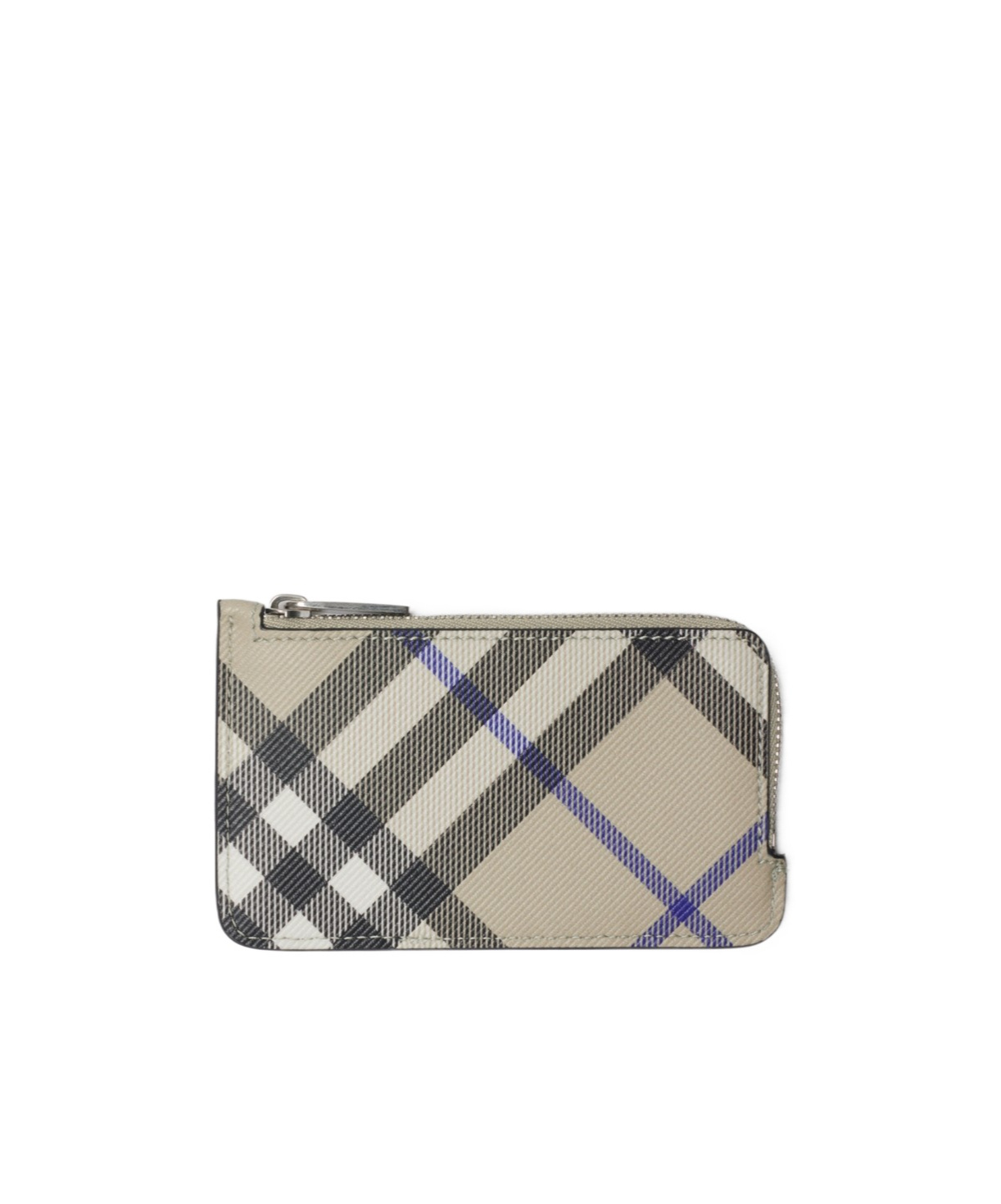 Burberry Check Double-compartment Wallet In Nude