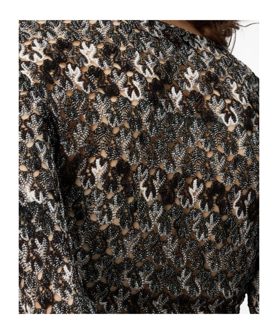 Missoni Slim Fit V-neck Sweater In Lace In Multi