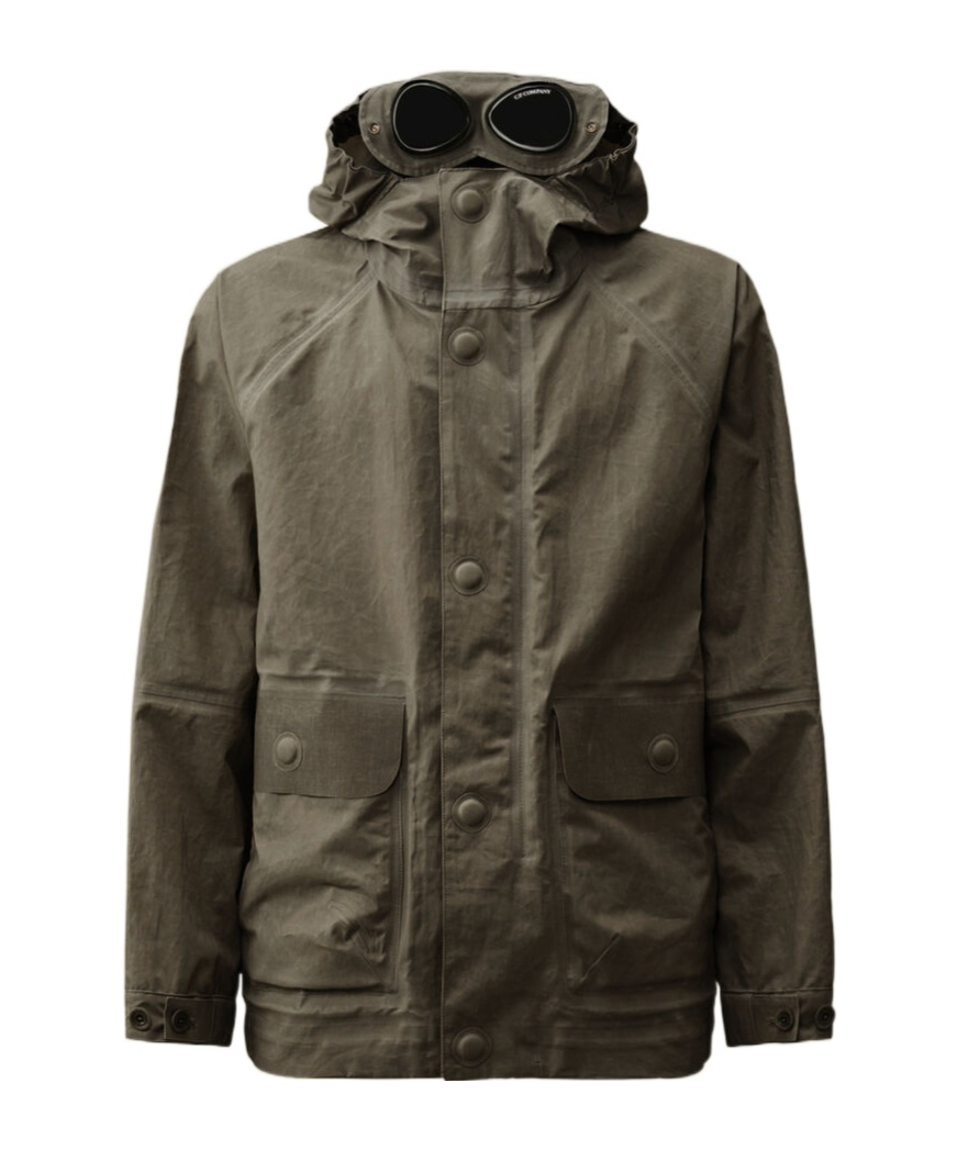 C.p. Company Long Sleeve Hooded Casual Jacket In Brown