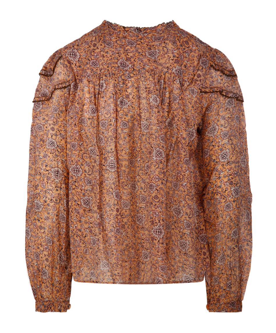 Isabel Marant Étoile Long Sleeve Shirt In Brown