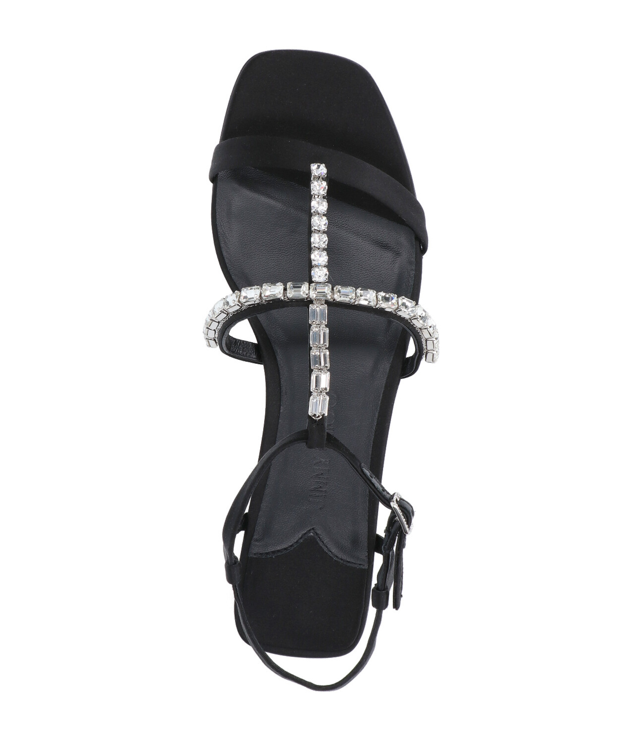 Jimmy Choo Embellished T-bar Heel Strap Sandals In Black