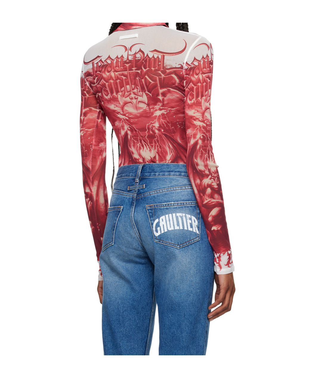 Jean Paul Gaultier Long-sleeved Shirt In Blue