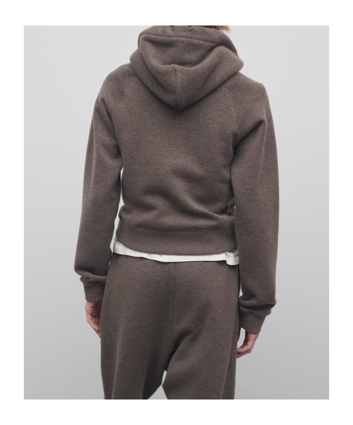 The Row Timia Sweatshirt In Cotton And Cashmere In Brown