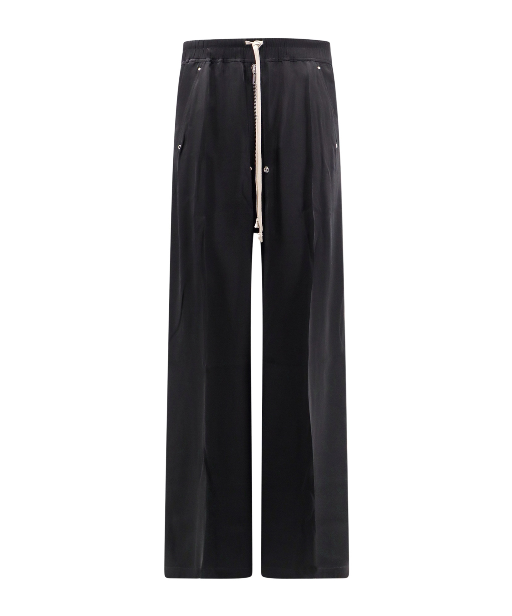 Rick Owens Mens Black Cargobelas Multi-pockets Wide-leg Relaxed-fit Stretch-cotton Trousers In Black