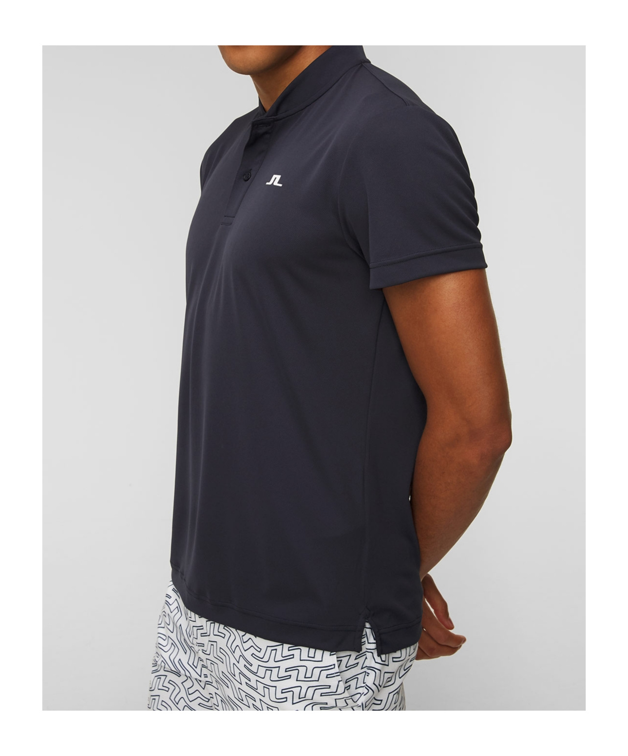 J. Lindeberg Logo Polo Shirt In Black