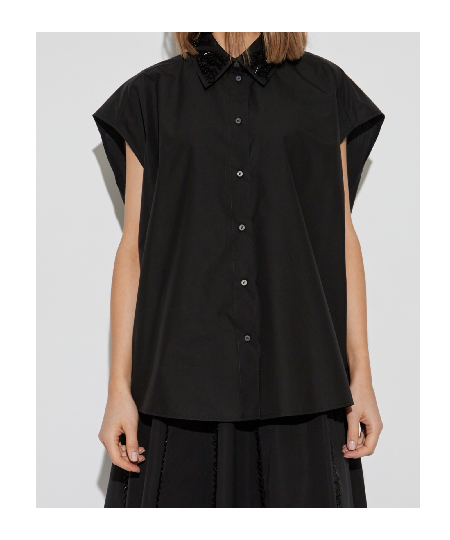 Fabiana Filippi Sleeveless Shirt In Black