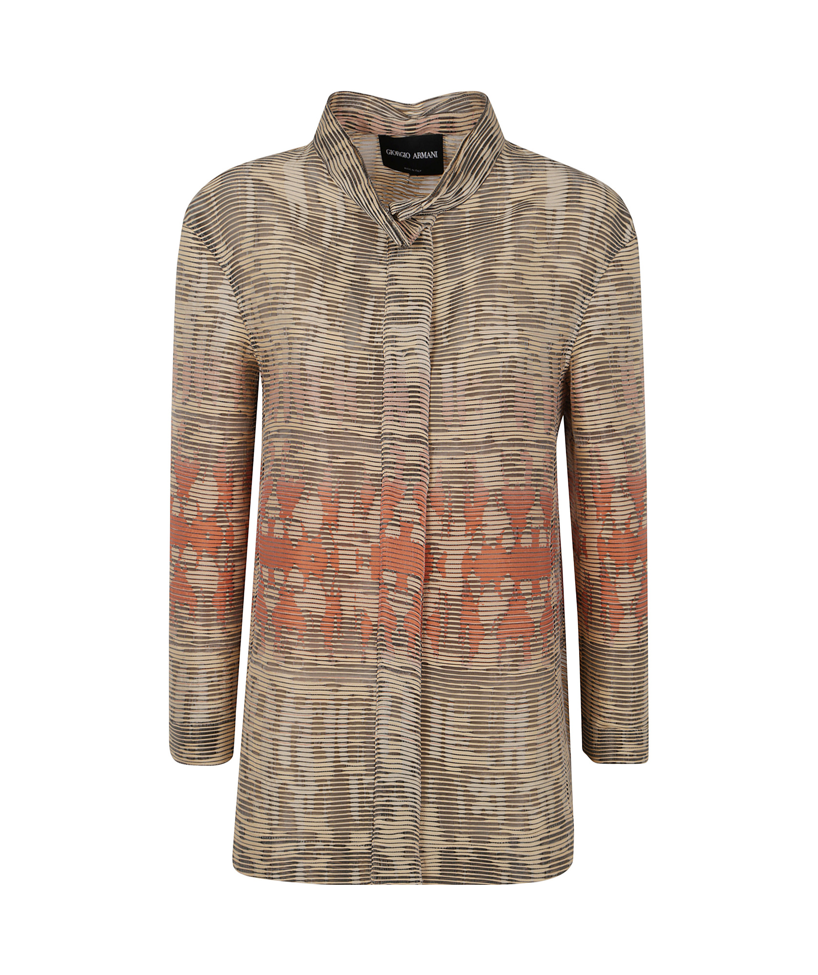 Giorgio Armani Cannete Jacquard Tiger Jacket Clothing In Brown
